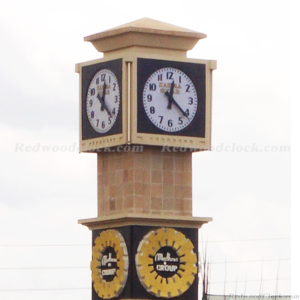 Advanced GPS Synchronized Tower Clock with Arabic Numerals for Ugandan Crossroads