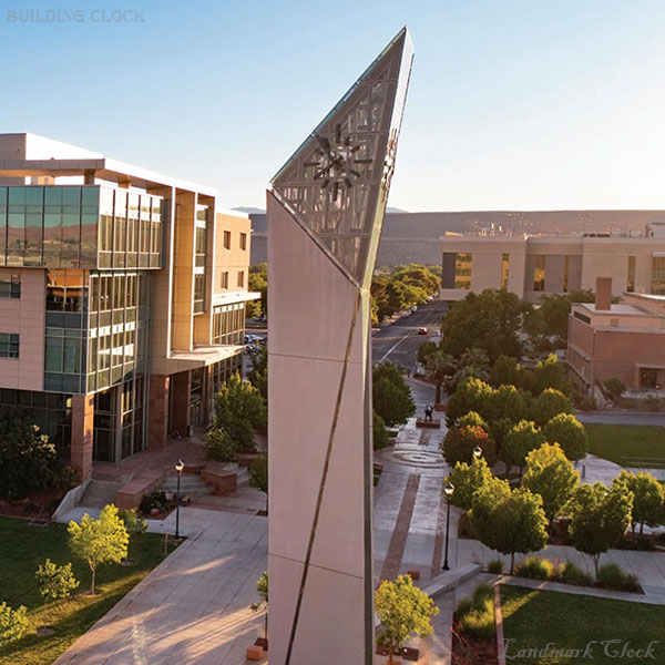 Modern Landmark Clock Design for University Campus